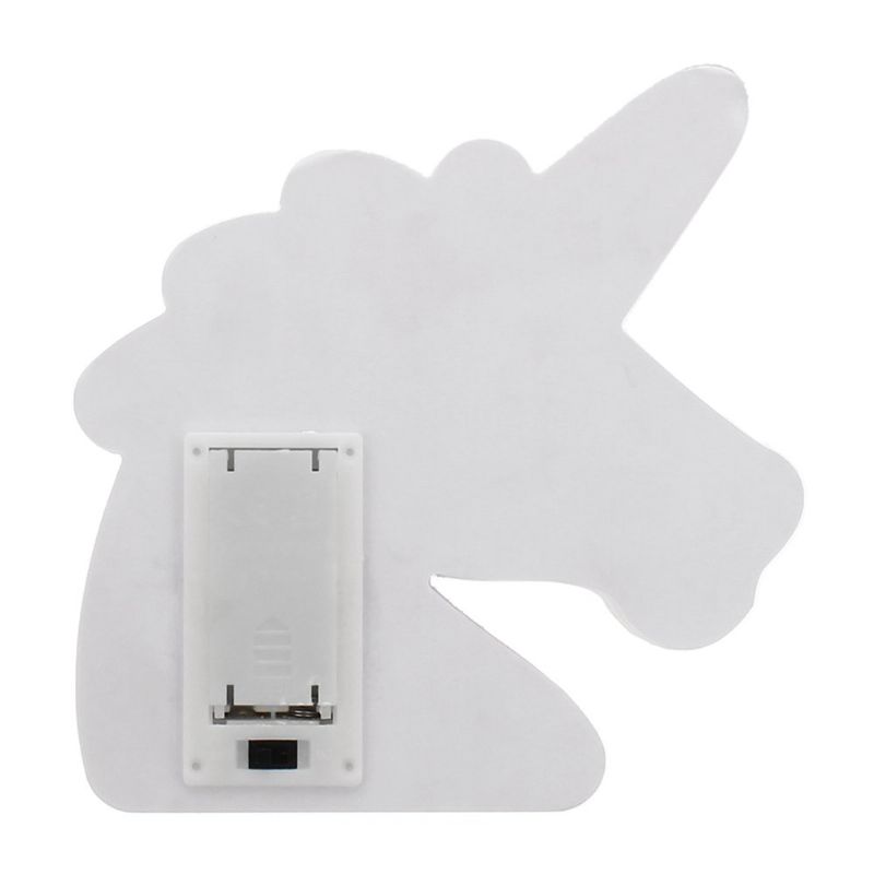 Creative Cute Unicorn Mirror Lamp Led Tunnel Nattlys For Kid Atmosphere Light White/varm White