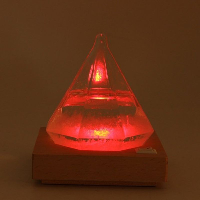 Creative Diamond Shape Storm Glass Med Led Base Novel Weather Forecast Home Decor