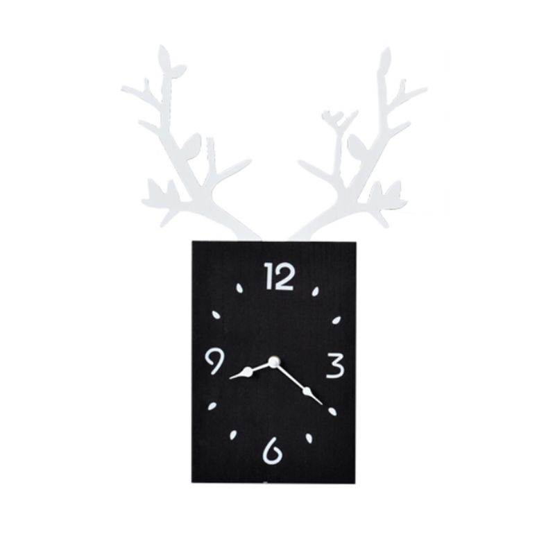 Creative Ins Antler Clock Nordisk Dekorasjon Vegghengende Klokke Med Lydløs Bevegelse Til Stuekontor