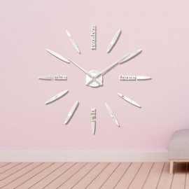 Creative Wall Clock - Diy Large Number With Sticker