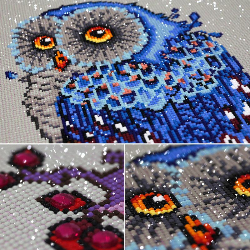 Diy Owl Full 5d Diamantmaleri Veggkunst Hengende Malerigave Home Decor