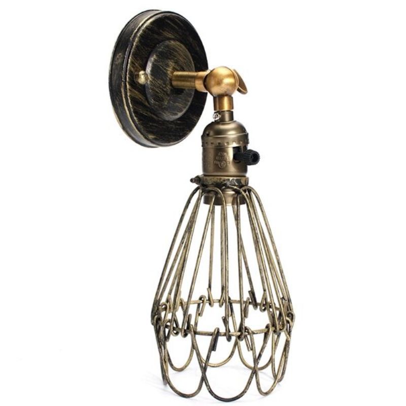 E27 Loft Metal Retro Vintage Rustikk Sconce Vegglampe Edison Lamp Pære Armatur