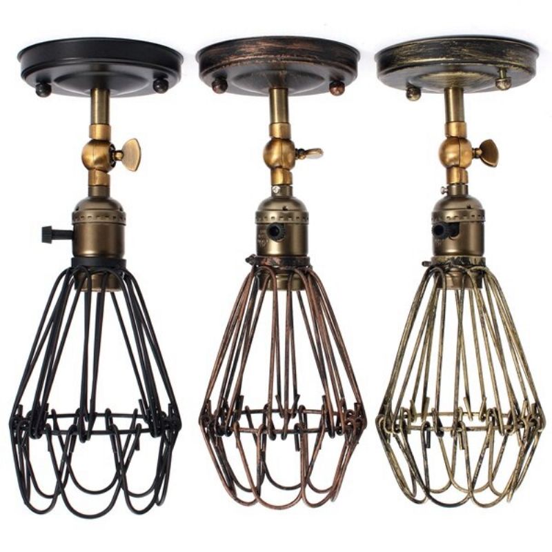 E27 Loft Metal Retro Vintage Rustikk Sconce Vegglampe Edison Lamp Pære Armatur