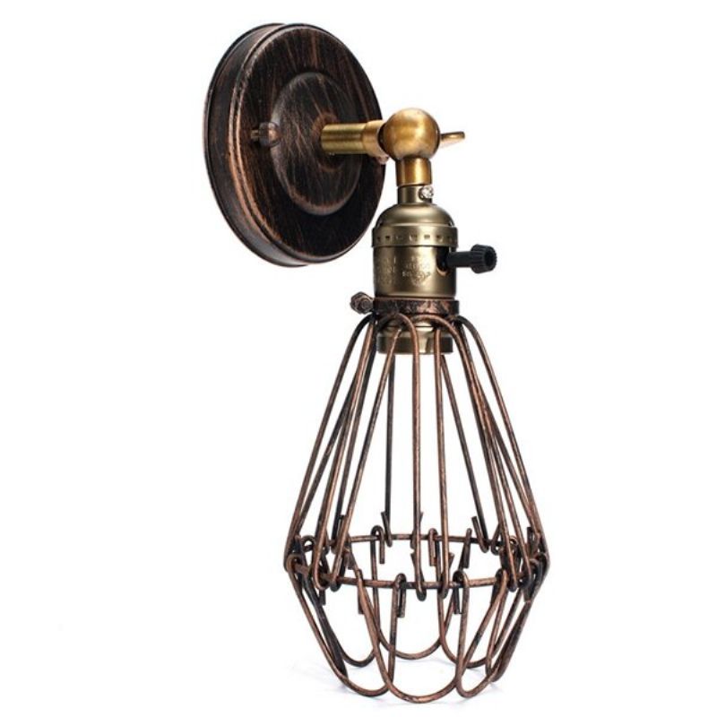 E27 Loft Metal Retro Vintage Rustikk Sconce Vegglampe Edison Lamp Pære Armatur