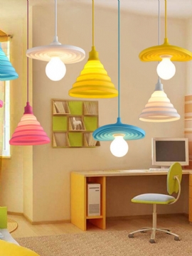 Fargerik Sammenleggbar Lampeskjerm Silikon Taklampeholder Pendel Diy Design Utskiftbar