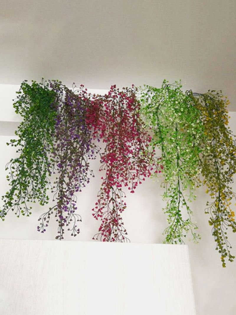 Grønne Planter Flower Vine Decorati Plast Plant Hanging Basket Blomsterdekorasjon Veggoppheng