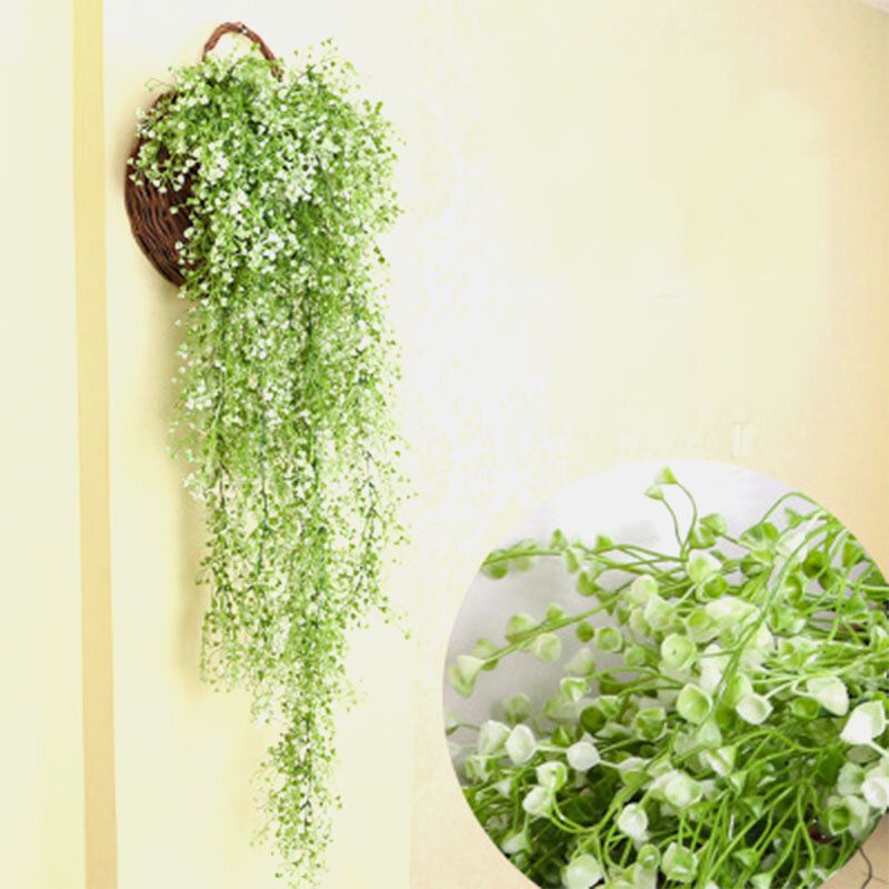 Grønne Planter Flower Vine Decorati Plast Plant Hanging Basket Blomsterdekorasjon Veggoppheng