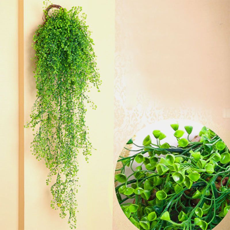 Grønne Planter Flower Vine Decorati Plast Plant Hanging Basket Blomsterdekorasjon Veggoppheng