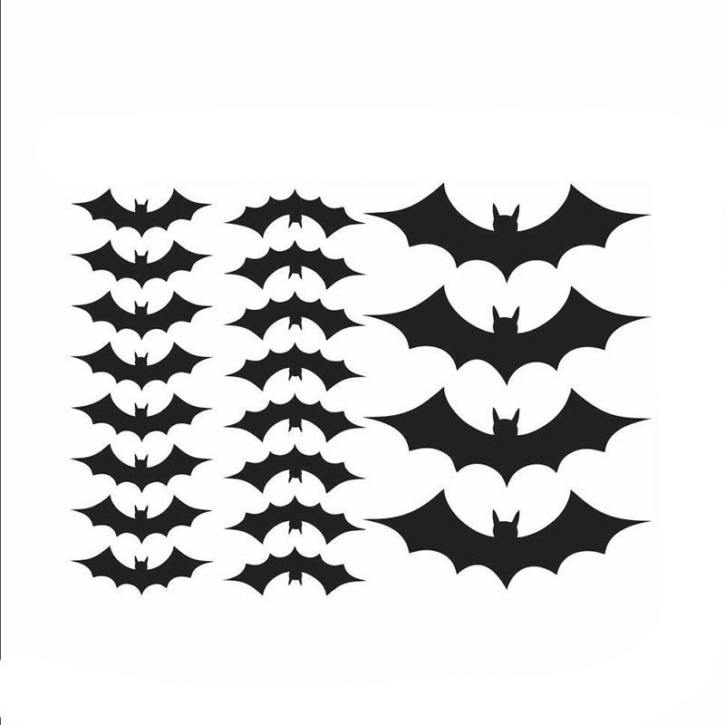 Halloween Diy Pvc Bat Wall Sticker Decal Home Decoration Baby Room Wallpaper For Kids