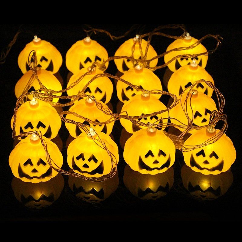 Halloween Ghost Pumpkin Fargerike String Lights Hage Gårdsplass Haunted House Bar Feriedekorasjon