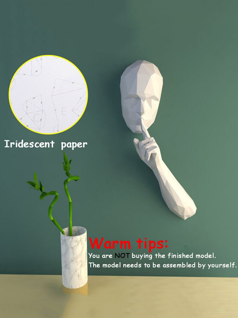 Håndlaget Diy The Silent Person 3d Paper Model Home Decor Stue Kontor Diy Craft Puslespill Pedagogisk Barn Lekegave Gave