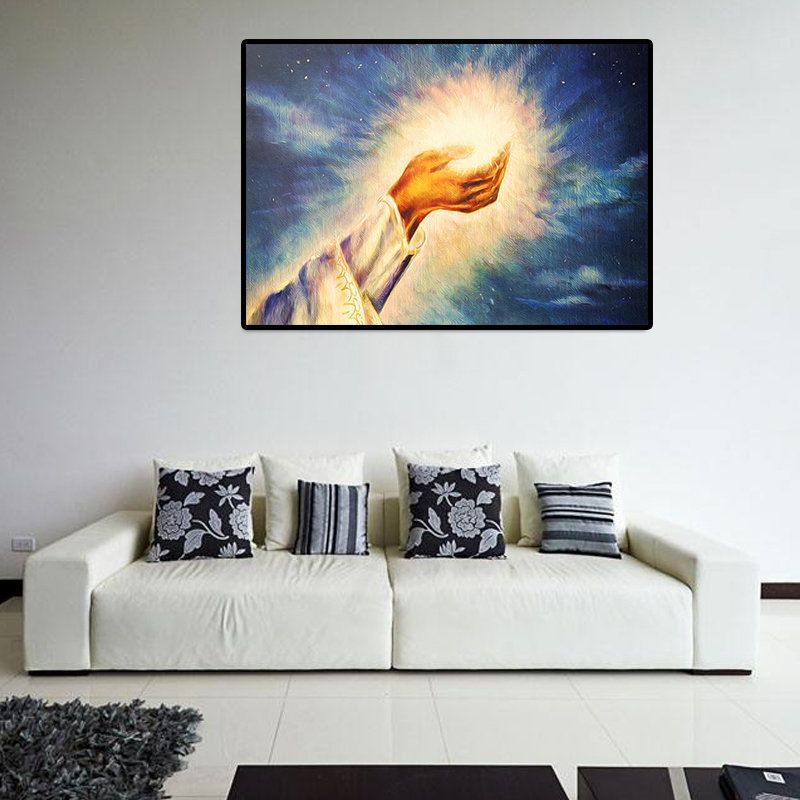 Håndmalte Oljemalerier Light Of Christ Wall Art Home Decoration Paintings