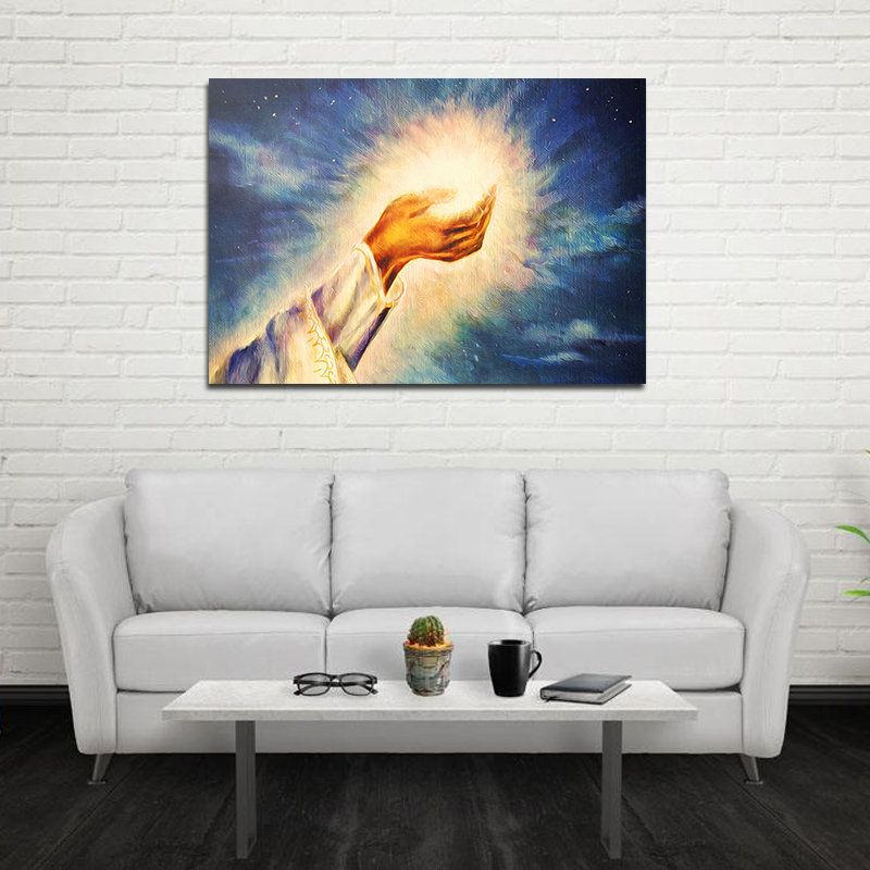 Håndmalte Oljemalerier Light Of Christ Wall Art Home Decoration Paintings