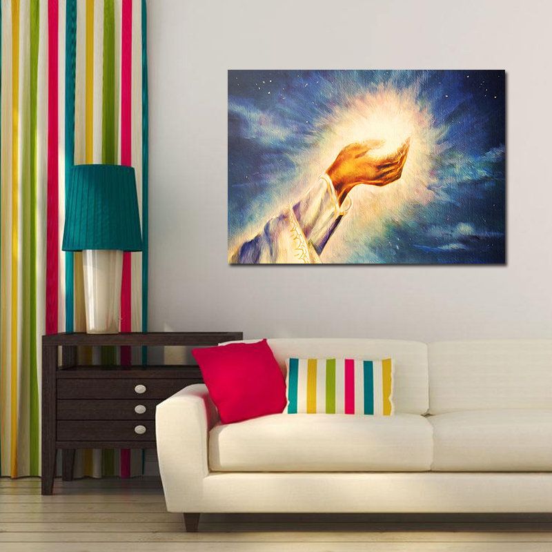 Håndmalte Oljemalerier Light Of Christ Wall Art Home Decoration Paintings