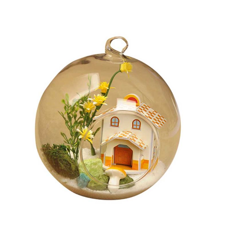 Hengende Glass Terrarium Miniatyr Husdekorasjon For House Office Roomgift