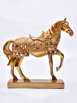 Hestestatue Europeisk Stil Stue Soverom Vinskap Ornamenter Håndverk