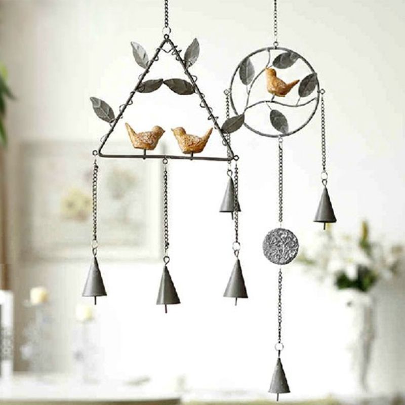 Honana Dx-203 Creative Bird Håndlagde Metallklokker Campanula Home Decor Ornament Jern Anheng