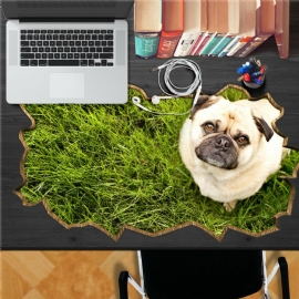 Hund Pet Plen Pag Sticker 3d Skrivebordsklistremerke Veggdekor Hjem Vegg Skrivebord Bord Dekor Gave