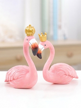 Ins Mote Skrivebord Dekorasjon Big Flamingo Ornamenter Dekorative Figurer Home Decor Resin Craft