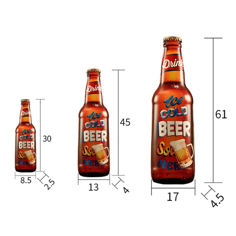 Jernølflaske 3d Hengende Veggmontert Maleri Tredimensjonal Ølflaske Til Cafe Restaurant Dekorasjon Hjemmekunstmaleri