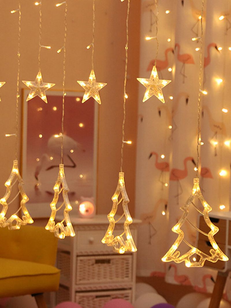 Jul Led Hengende Vegggardin Fairy String Lights Bryllupsfest