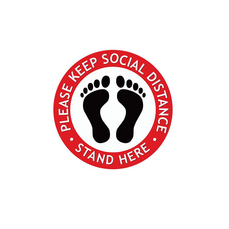 Køavstand Social Distance Series Crowd Control Floor Stickers Slogan Sticker