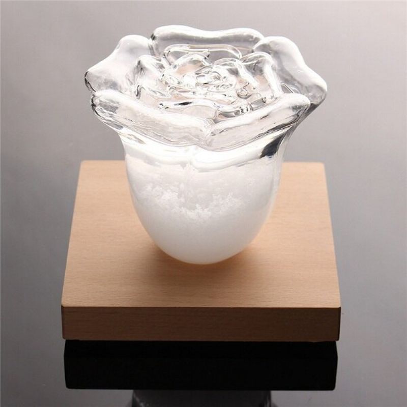 Kreativ Rose Shape Storm Glass Roman Værmelding Home Decor