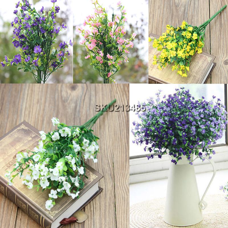 Kunstig Blomst Gypsophila 1 Bukett 6 Grener Bryllupsfest Hjemmepynt