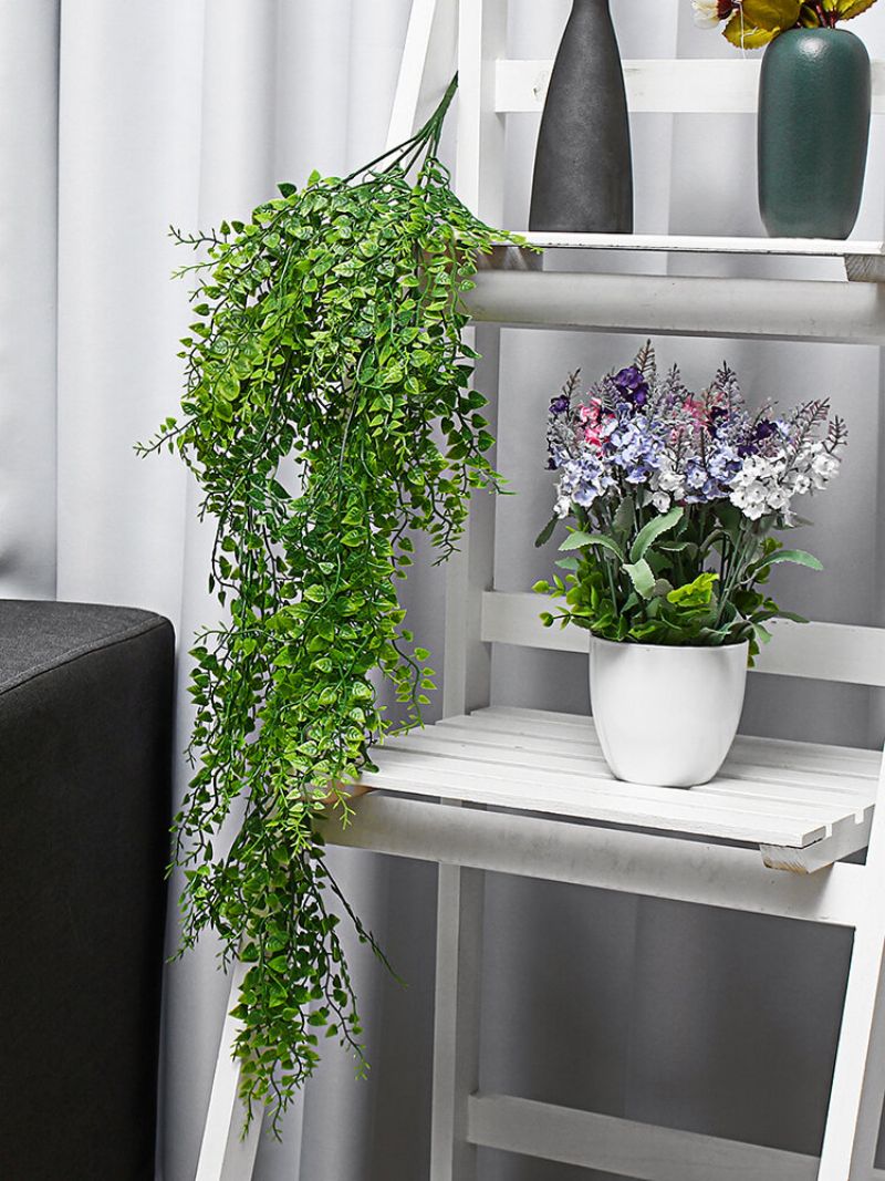 Kunstig Plante Vegghengende Fake Flower Rattan Vine Green Planting Vegg Materiale Dekorasjon