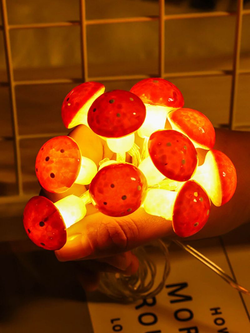 Led 3d Mushroom Shape Lampe Usb-batterilading