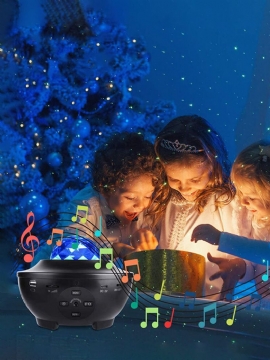 Led Romantisk Fargerik Stjernehimmel Galaxy Projektor Nattlys Usb-fjernkontroll Fairy Neon Projection Lampe Dekorasjon