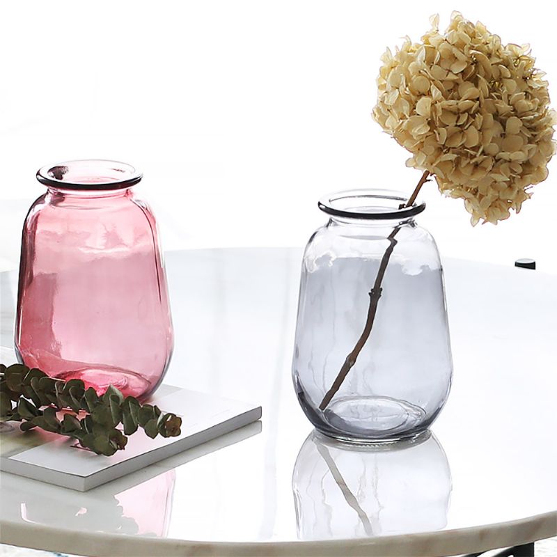 Miniglassvaser Til Midtdeler Billig Bulk Glassvase Med Stor Diameter Gjennomsiktig Vase For Friske Avskårne Blomster Fat Bord Dekorativ