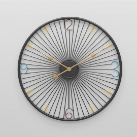 Nordic Wall Clock Stue Silent Rundjernsklokke Diameter 50cm