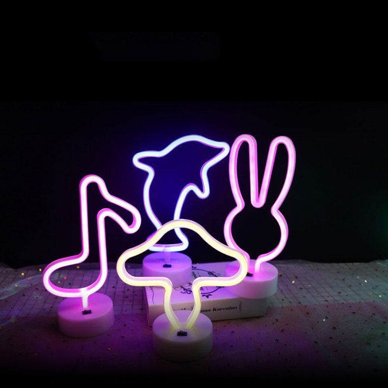 Rainbow Led Neon Night Light Sign Holiday Xmas Party Bryllupsdekorasjoner Barnerom Home Decor