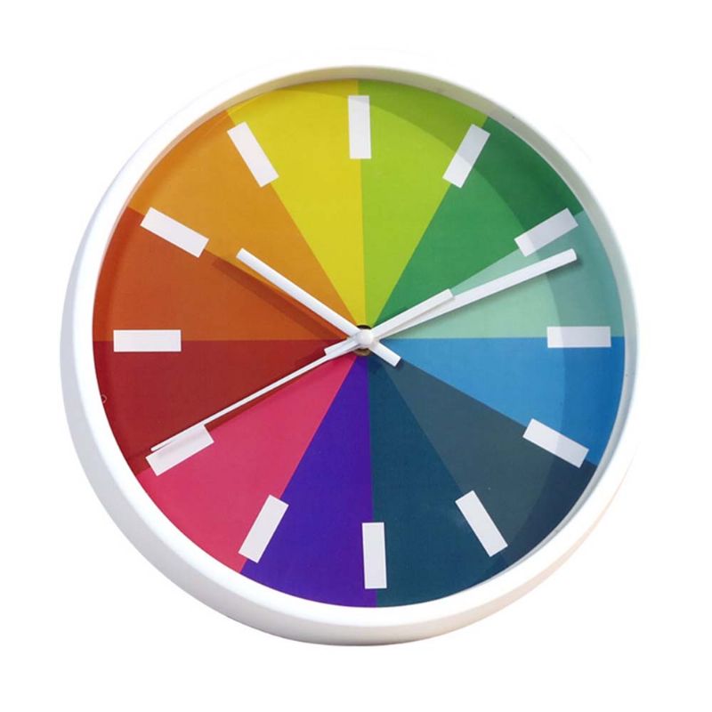 Rainbow Wall Clock - Modern Design Silence Round