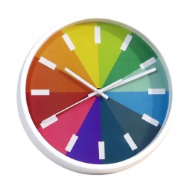 Rainbow Wall Clock - Modern Design Silence Round