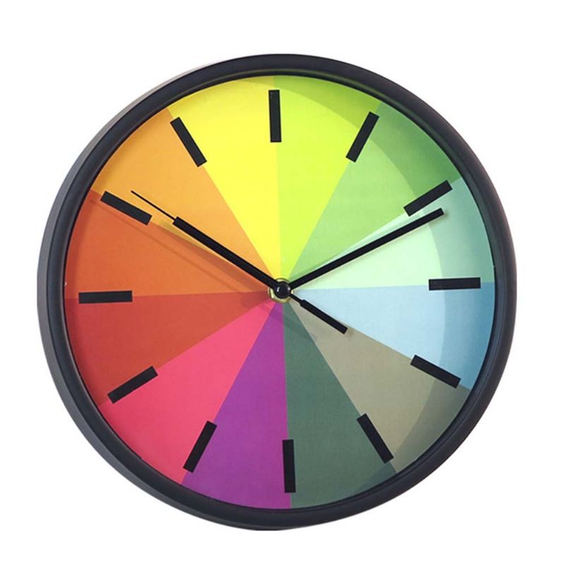 Rainbow Wall Clock - Modern Design Silence Round