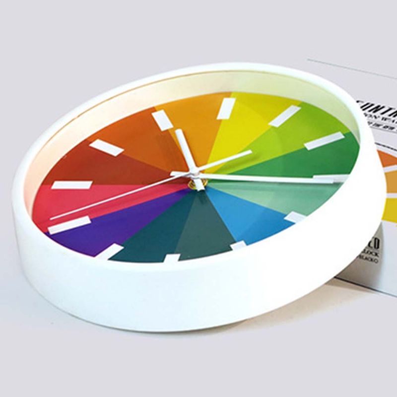 Rainbow Wall Clock - Modern Design Silence Round