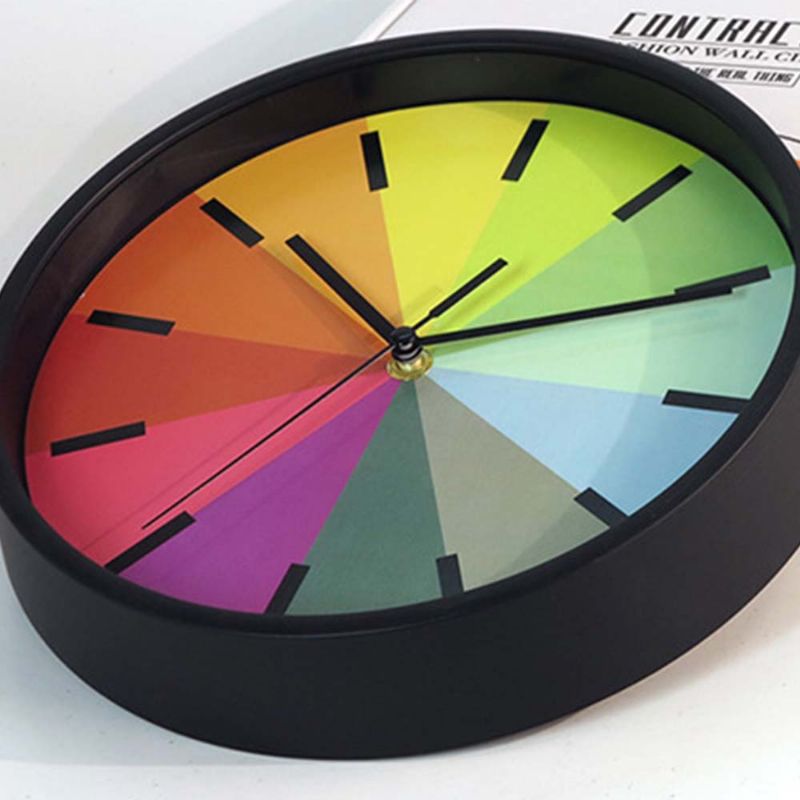 Rainbow Wall Clock - Modern Design Silence Round