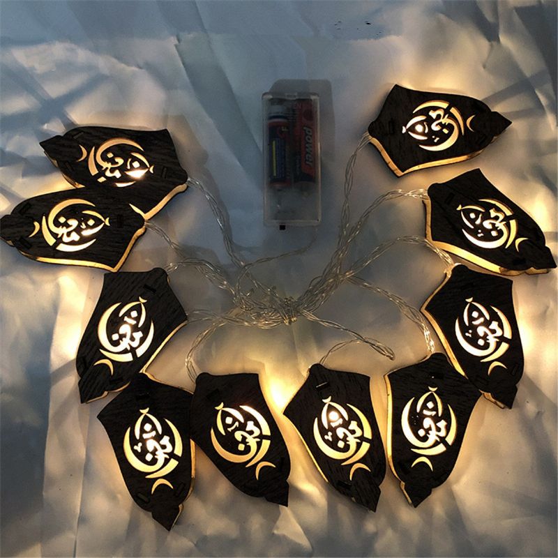 Ramadan String Light Eid Mubarak Islamsk Lampe Dekorasjon Moske Eid Festrekvisita