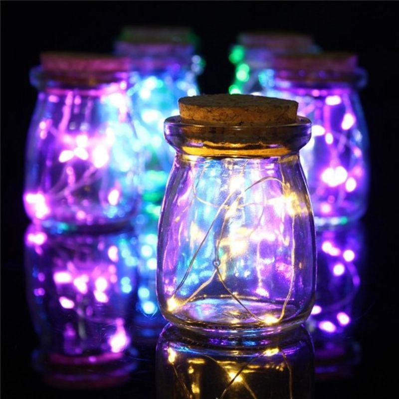 Romantisk Xmas 10 Led-farger Frøvaselys Bryllups Midtpunkt Fairy Lights Home Decor