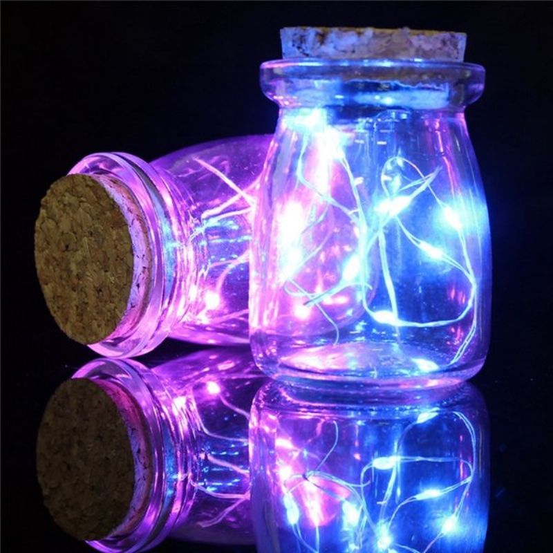 Romantisk Xmas 10 Led-farger Frøvaselys Bryllups Midtpunkt Fairy Lights Home Decor