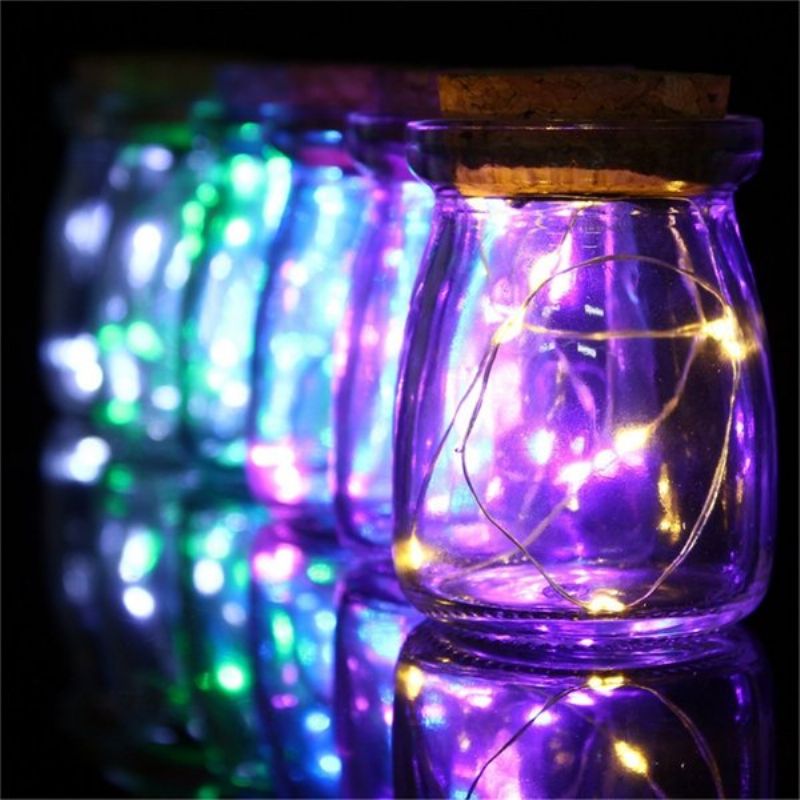 Romantisk Xmas 10 Led-farger Frøvaselys Bryllups Midtpunkt Fairy Lights Home Decor