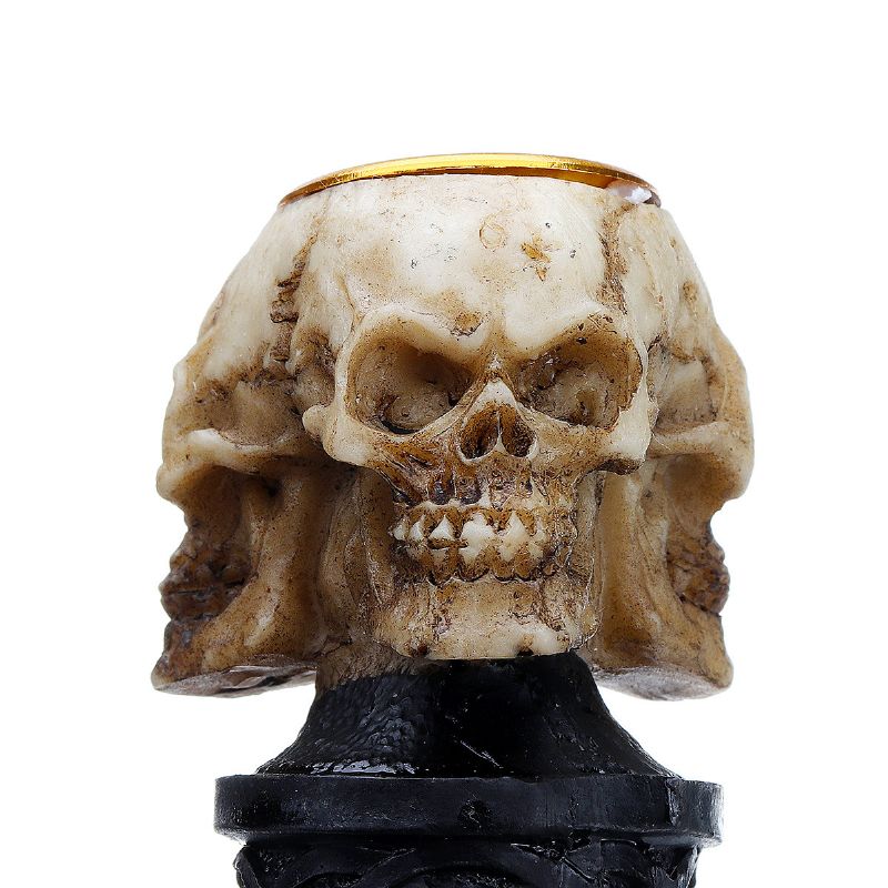 Skull Lysestake Resin Craft Statuer Kreative Figurer Skulptur Festdekor