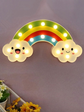 Smile Face Cloud Rainbow Led Nattlys Tegneserie Nattlampe Baby Barneleke Gavelys