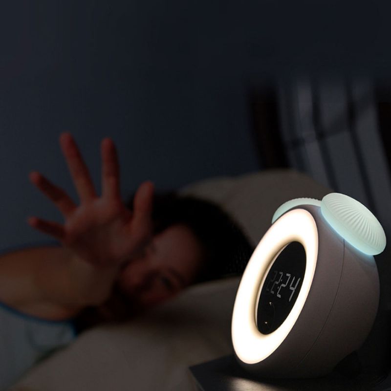 Soppvekkerklokker Digital Vekkerklokke Multifunksjonell Wake Up Intelligent Recognition Sensor Morgenklokke Med Nattlampelys Beste Gaver Til Barn