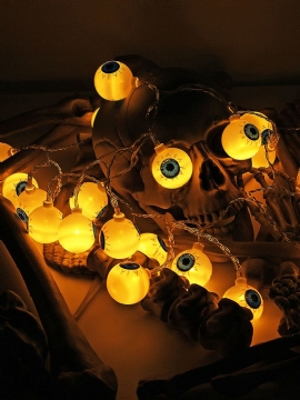 Spectre Skjelett Ghost Eyes Mønster Halloween Led String Light Holiday Funny Party Decoration