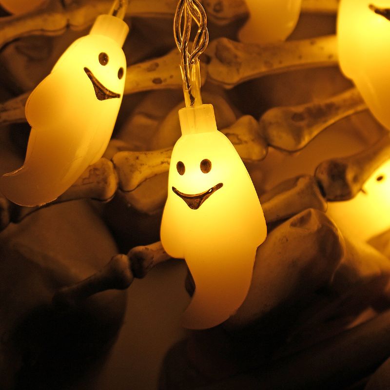 Spectre Skjelett Ghost Eyes Mønster Halloween Led String Light Holiday Funny Party Decoration