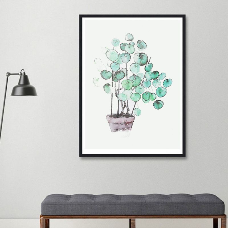 Tropiske Planter Blader Lerret Vintage Plakat Veggmaleri Kunsttrykk Moderne Hjemmeinnredning