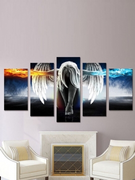 Uinnrammet 5 Stk Angel Modern Art Painting Canvas Print Veggbilde Home Decor